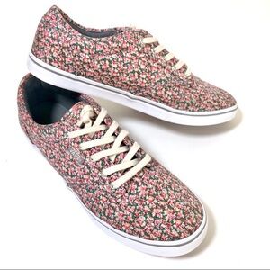 VANS ATWOOD FLORAL CANVAS SHOES WOMENS 8.5 EXCELLENT CONDITION FLORAL SNEAKERS